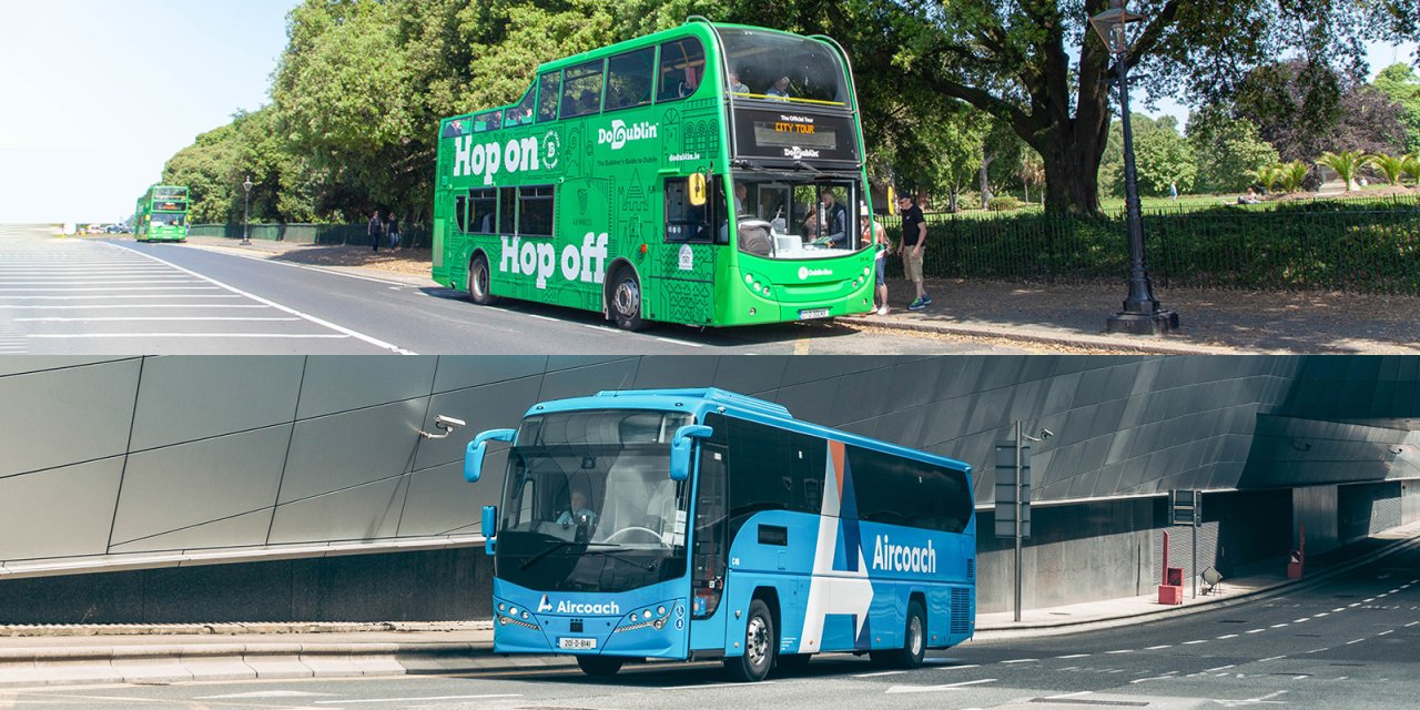 two dublin buses, ireland